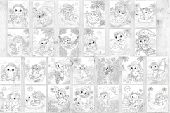 Cute Summer Animals Coloring Pages Bundle, Coloring book Product Image 2