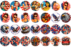 4th of July car coaster sublimation designs bundle Product Image 2