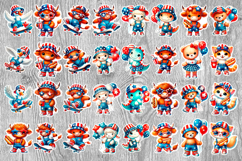 Cute 4th of July Animal Stickers Bundle Product Image 2