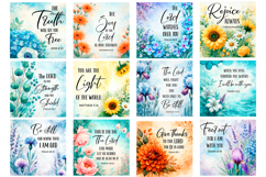 Christian Floral Square Coaster Sublimation Bundle Product Image 3