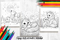 Wolf Mothers day coloring pages for kids Product Image 1