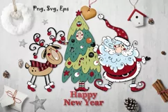 New Year and Christmas doodles SVG PNG Product Image 1