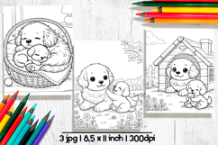 Cute dog Mothers day coloring pages for kids Product Image 1