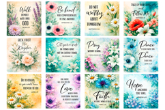 Christian Floral Square Coaster Sublimation Bundle Product Image 4