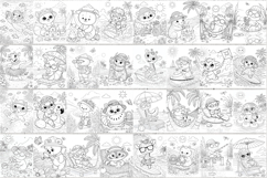 Cute Summer Animals Coloring Pages Bundle, Coloring book Product Image 3