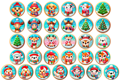3d Christmas round coaster sublimation bundle Product Image 3