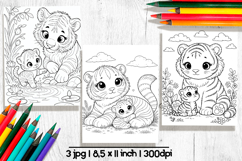 Tigre Mothers day coloring pages for kids Product Image 1