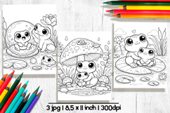 Cute frog Mothers day coloring pages for kids Product Image 1