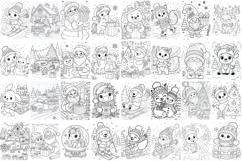 Christmas coloring pages bundle Product Image 4