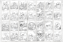 Cute animals Mother's day coloring pages bundle Product Image 4