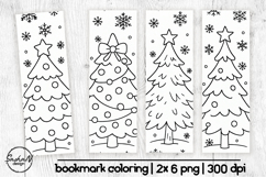 Christmas tree bookmark coloring for kids Product Image 1