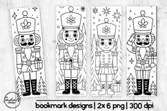 Nutcracker Christmas coloring bookmarks for kids Product Image 1
