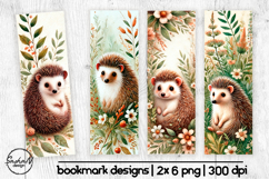 Hedgehog Bookmark Designs Watercolor Forest Animals Product Image 1