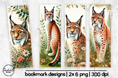 Watercolor Lynx Bookmarks Woodland Animals Product Image 1