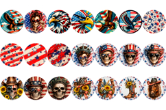 4th of July car coaster sublimation designs bundle Product Image 3