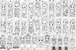 Christmas bookmark coloring, Christmas coloring page kids Product Image 4