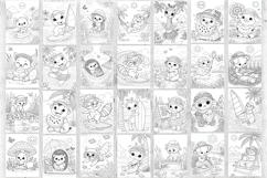 Cute Summer Animals Coloring Pages Bundle, Coloring book Product Image 4