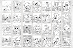 Cute animals Mother's day coloring pages bundle Product Image 5