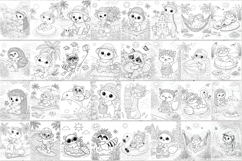 Cute Summer Animals Coloring Pages Bundle, Coloring book Product Image 6