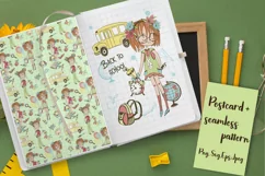 Bask to school. Girl 4. Png Svg Eps Product Image 1