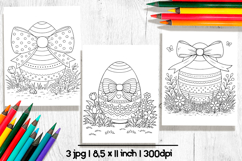 Easter egg coloring pages, Printable coloring sheets Product Image 1