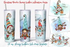 Christmas Gnomes 3 tumbler sublimation design 20 oz skinny Product Image 1