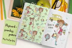 Bask to school.Girl 2. Png Svg Eps Product Image 1