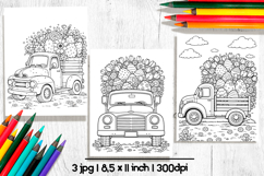 Easter truck coloring pages, Printable coloring sheets Product Image 1