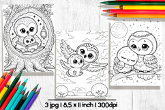 Cute animals Mothers day coloring pages, Owl coloring pages Product Image 1