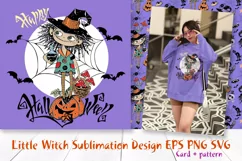 Halloween. Cute little witches. Eps Png Svg Product Image 1