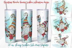 Christmas Gnomes 2 tumbler sublimation design 20 oz skinny Product Image 1