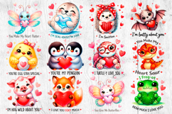 Valentine Animal Puns, Cute Love Png Product Image 2