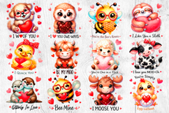 Valentine Animal Puns, Cute Love Png Product Image 3