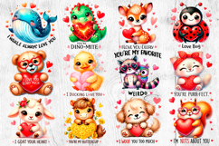 Valentine Animal Puns, Cute Love Png Product Image 4