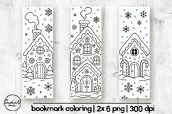 Gingerbread house coloring bookmarks Product Image 1