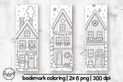 Winter house coloring bookmarks Product Image 1