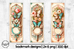 3d vintage floral bookmark sublimation Product Image 1
