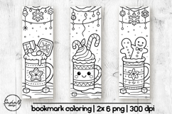 Christmas drink coloring bookmarks for kids Product Image 1