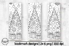Christmas tree bookmark coloring for kids Product Image 1