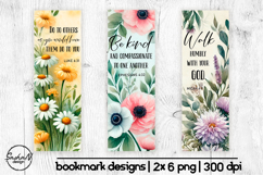 Christian bookmark, Religious sublimation, Floral bookmark Product Image 1