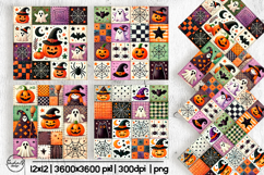 Halloween patchwork digital paper Product Image 1