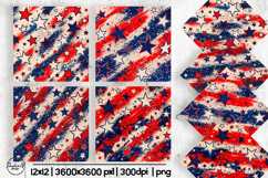 Vintage Patriotic Digital Paper, 4th of July PNG Background Product Image 1