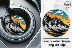 Landscape car coasters sublimation designs Product Image 1