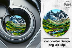 Landscape car coasters sublimation designs Product Image 1