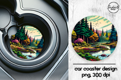 Landscape car coasters sublimation designs Product Image 1