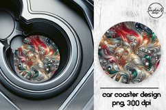 Christmas abstract car coasters sublimation designs Product Image 1