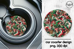 Christmas abstract car coasters sublimation designs Product Image 1