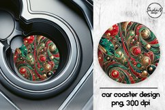 Christmas abstract car coasters sublimation designs Product Image 1