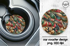 Christmas abstract car coasters sublimation designs Product Image 1