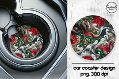 Christmas abstract car coasters sublimation designs Product Image 1